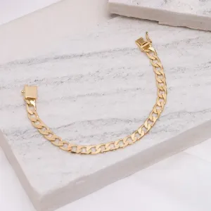 PULSEIRA MASCULINA COM FECHO PEGA LADRAO G BANHO OURO 18K