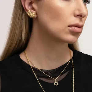 BRINCO EAR CUFF LISO GG BANHO OURO 18K