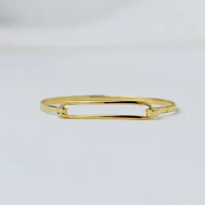 BRACELETE PERSONALIZÁVEL LISO M BANHO OURO 18K