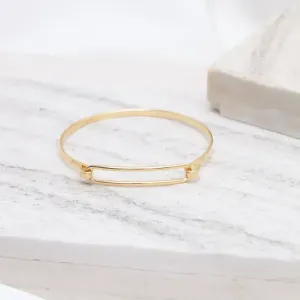 BRACELETE PERSONALIZÁVEL LISO P BANHO OURO 18K