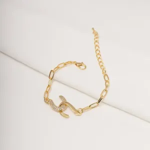 PULSEIRA INFINITE ELOS CARTIER CRAVEJADA COM ZIRCÔNIAS CRISTAIS BANHO OURO 18K