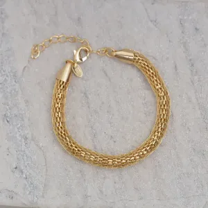 PULSEIRA OCA ARAMADA MÉDIA BANHO OURO 18K