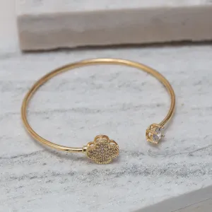 BRACELETE VIRGÍNIA COM ZIRCÔNIAS BANHO OURO 18K