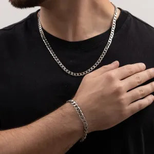 PULSEIRA MASCULINA ELOS GRUMET AÇO INOX