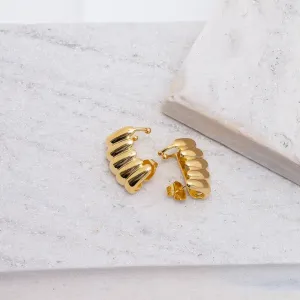 BRINCO EAR CUFF LISO GG BANHO OURO 18K