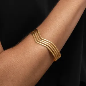 BRACELETE MULHER MARAVILHA BANHO OURO 18K