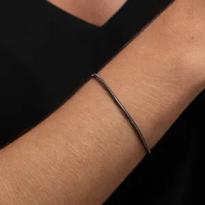 PULSEIRA RABO DE RATO PP BANHO RÓDIO NEGRO