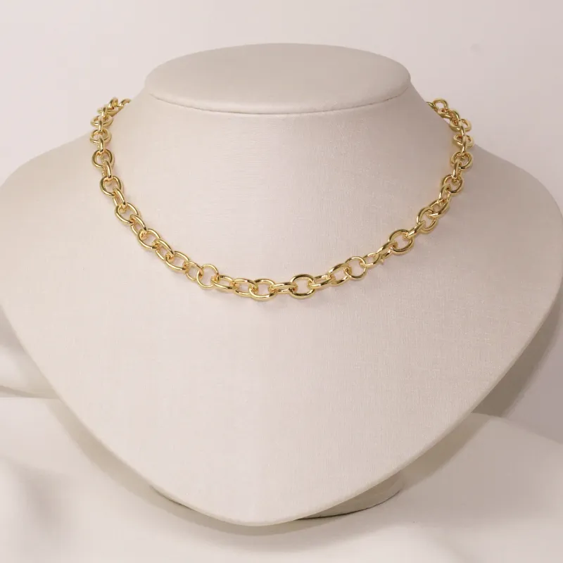 CHOKER CARTIER OVAL BANHO OURO 18K