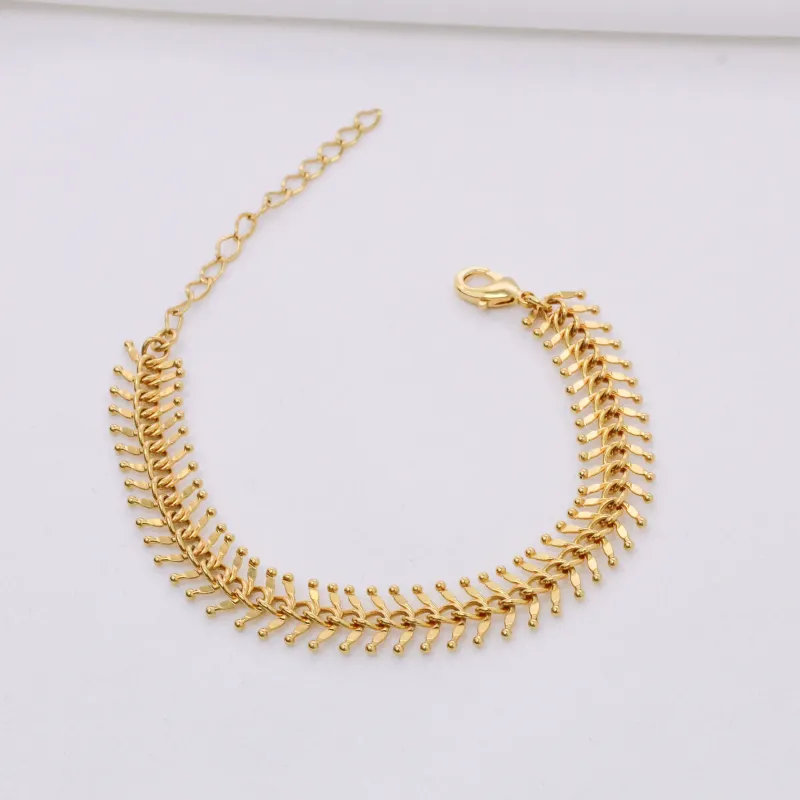 PULSEIRA ESCAMA BANHO OURO 18K