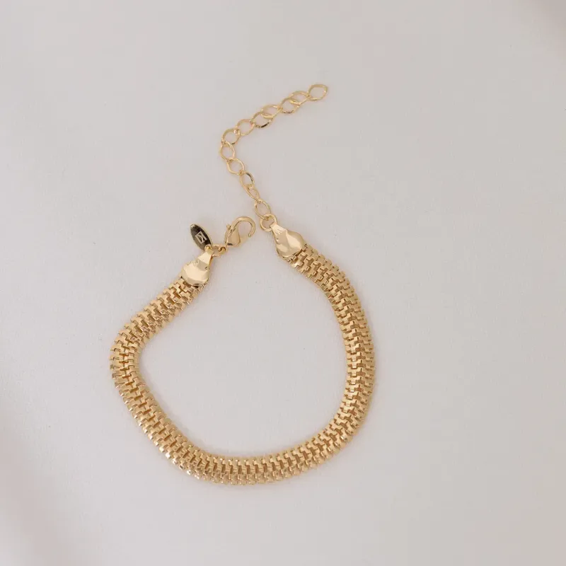 PULSEIRA TRATORADA BANHO OURO 18k