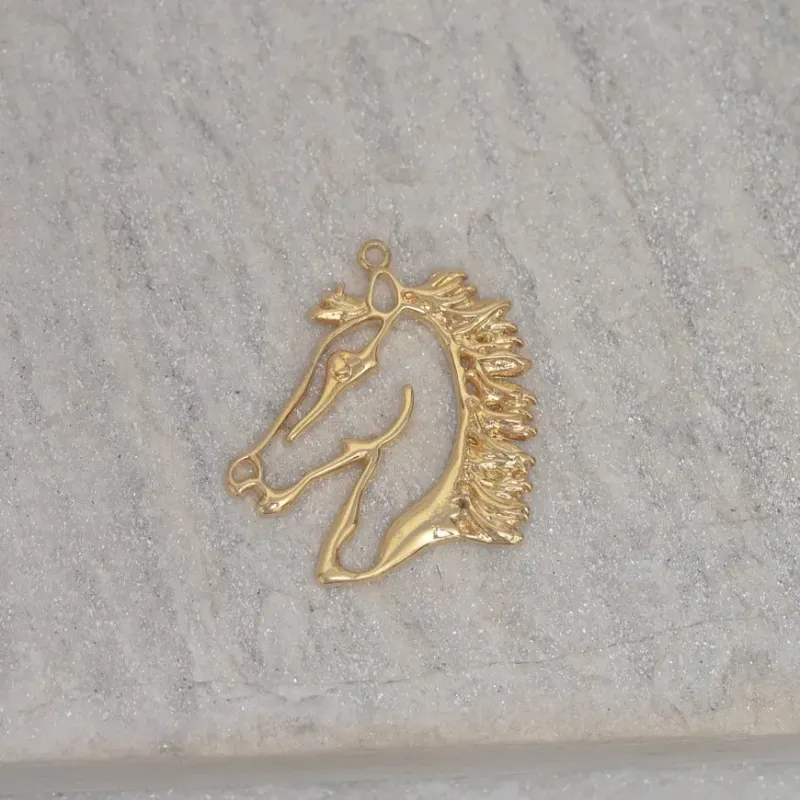 PINGENTE CAVALO BANHO OURO 18K