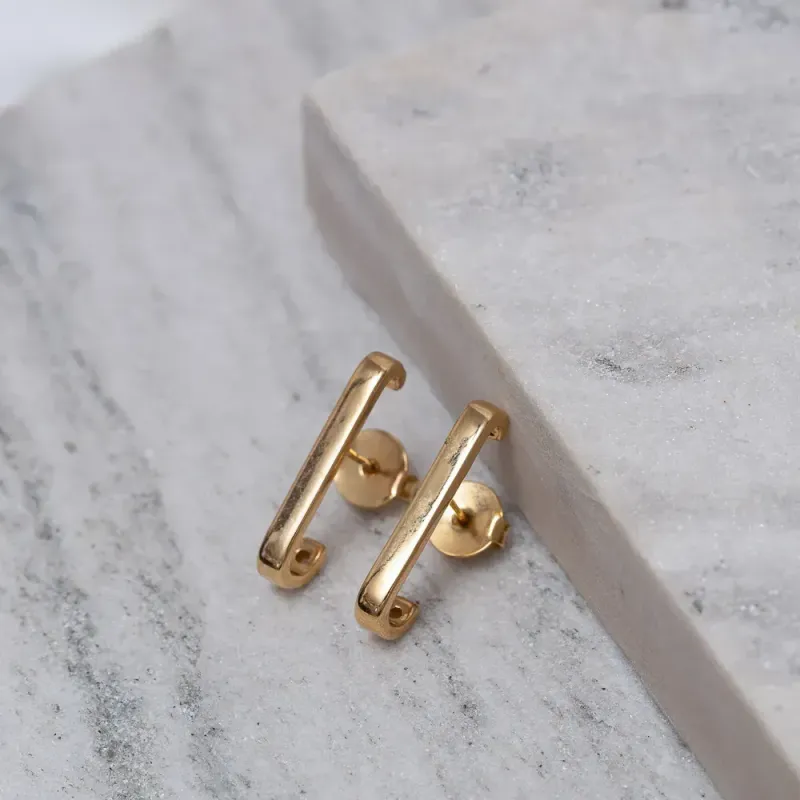 BRINCO EAR CUFF LISO BANHO OURO 18K