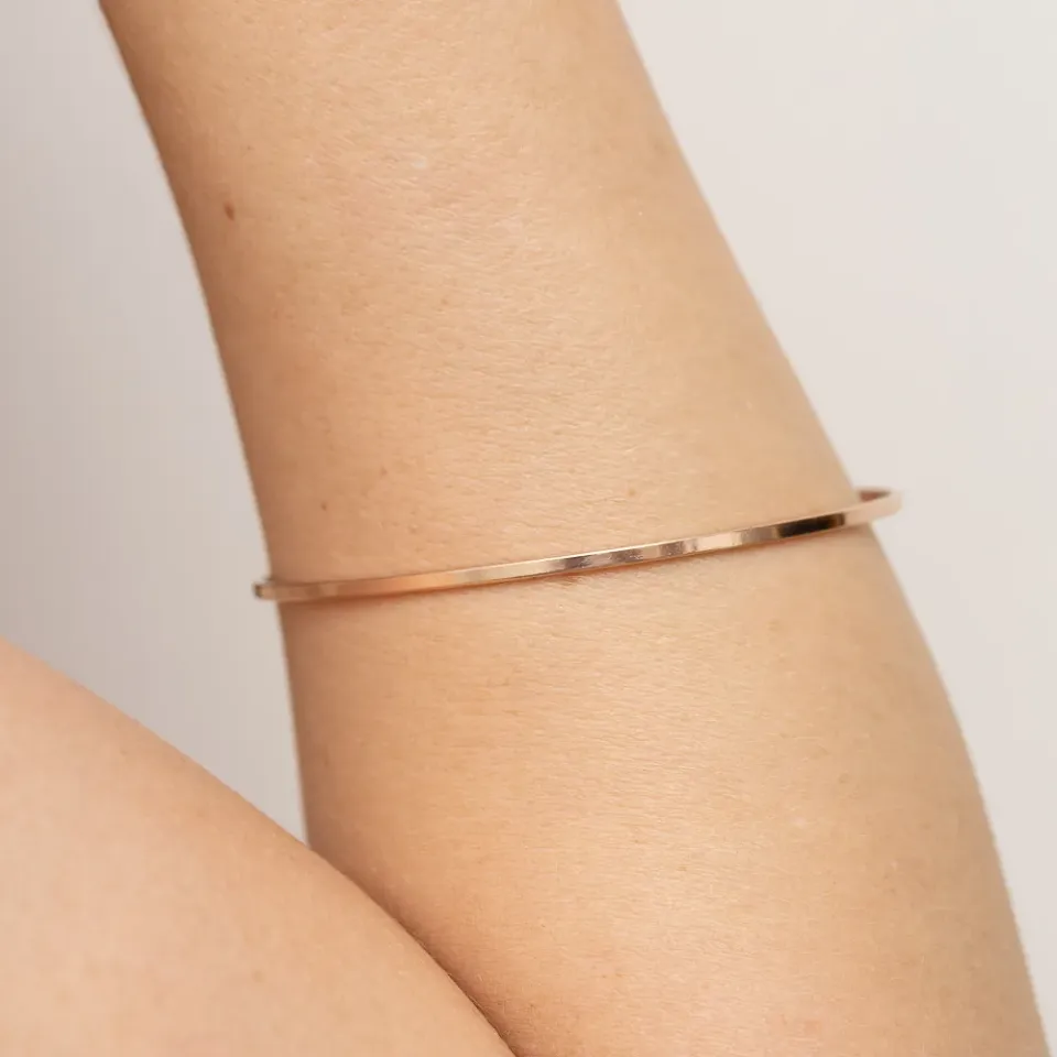 BRACELETE ARGOLA LISA FINA BANHO ROSÉ